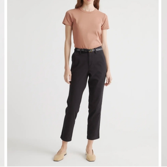 Stretch Cotton Twill Girlfriend Chino Pants - Picture 2 of 9